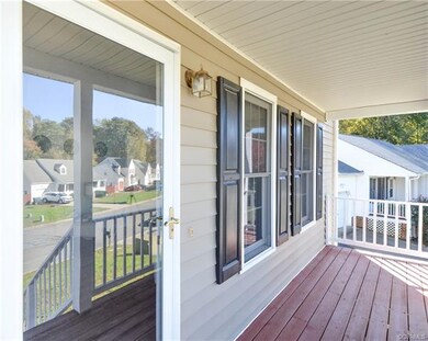Freshly painted porch