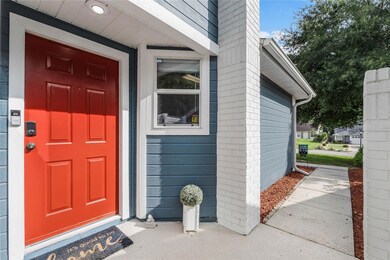 Front door and walkway to driveway