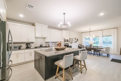Large island with additional seating, granite coun