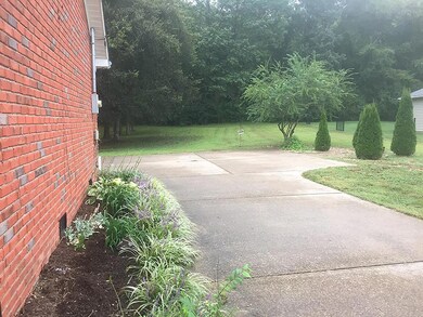 Concrete drive with additional parking