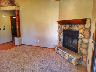 Fireplace and living room