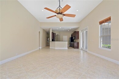 View from Family Room into Kitchen