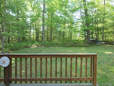 View from deck to a large private backyard