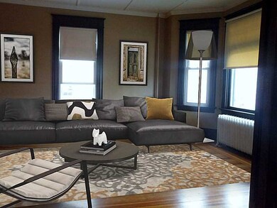 Living Room. Bright, sunny living room with natura