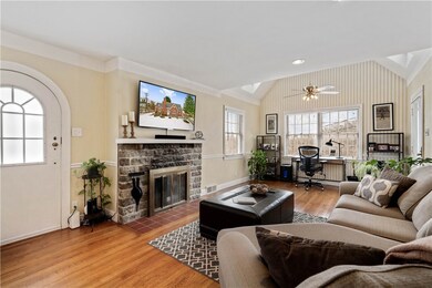 Your cozy living room with a space to work from ho