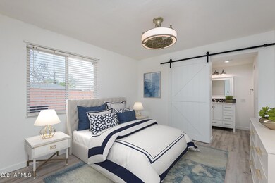 Split Master Bed Staged