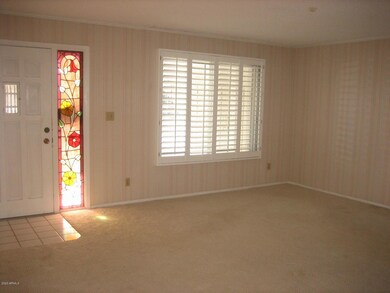 Living Room with plantation shutters