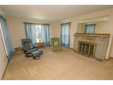 Living room with fireplace