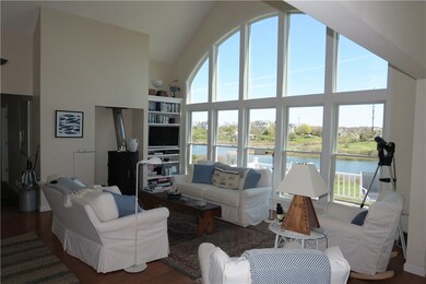 Living room with wood stove