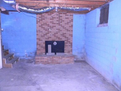 Basement fireplace