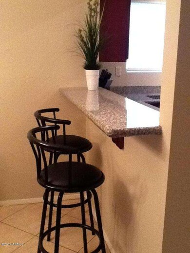 Breakfast bar, granite countertop