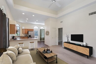 Living/dining virtual staged