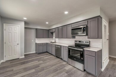 Kitchen with gorgeous quartz countertops