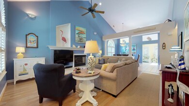 Living room fireplace