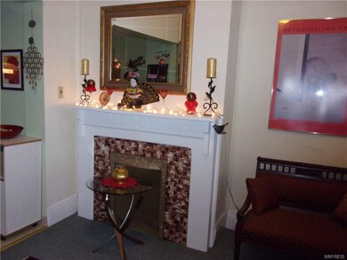 DECORATIVE FIREPLACE IN DINING ROOM
