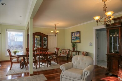 A broader view of the dining room space.