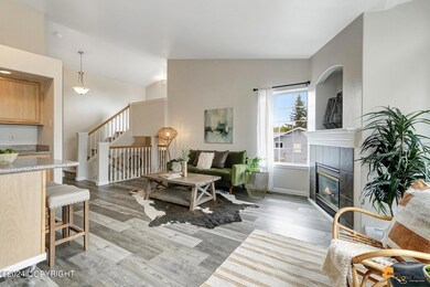 With vaulted ceilings and open concept