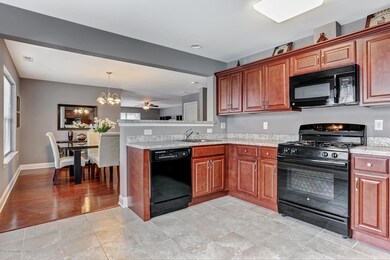 Open to the Living and Dining Rooms