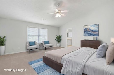 Staged principal bedroom on 2nd floor