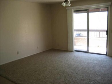 Living room with balcony and view