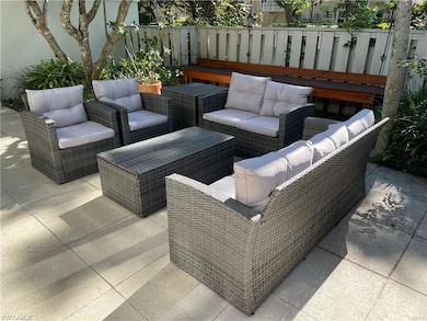 View of patio with outdoor lounge area