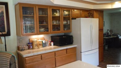 Great Updated Birch Cabinets to Display Grandma's 