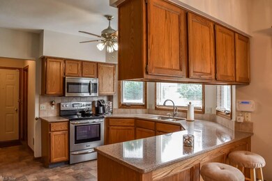 Beautiful kitchen with granite countertops.