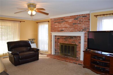 Focal point of the room is the lovely wood burning