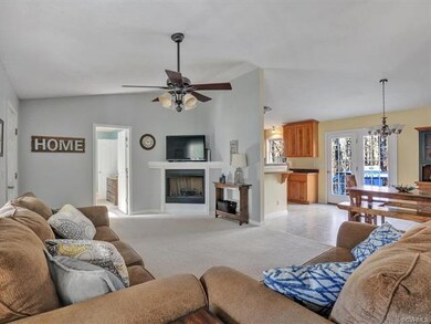 Living Room that is open concept to Dining Room wi