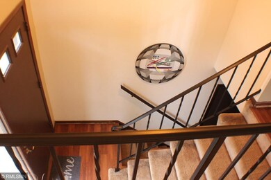 Stairs showing the split entry.