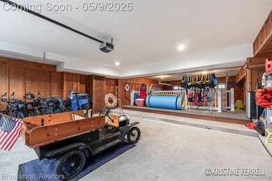 Garage overlooking private boat well