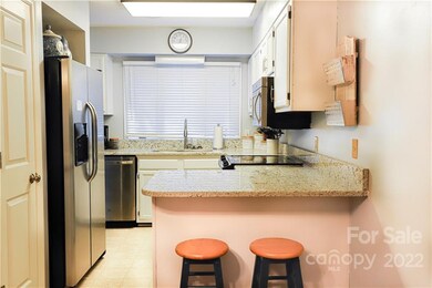 From dining area into the kitchen
