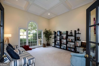 Elegant coffered study, perfect for working from home