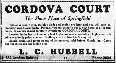Cordova Court Feb 12 1928 SGF Leader ad
