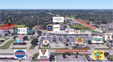 Aerial with Nearby Business
