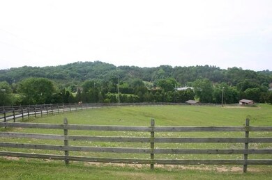 looking down to barns