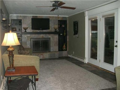 Family Room Family room has radiant heat floor wit