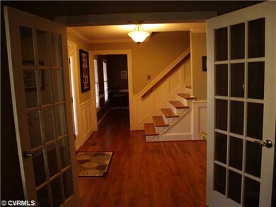 Foyer - French doors to living room/office off of 