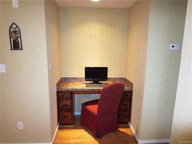 Custom built in computer desk.