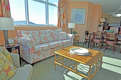 View of carpeted living room