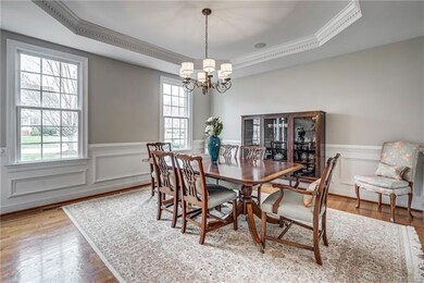 The beautiful light and bright dining room feature