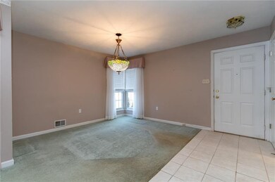 Spacious dining area.