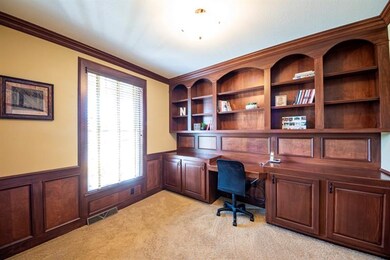 rich 1st Floor Study with judges paneling and cust