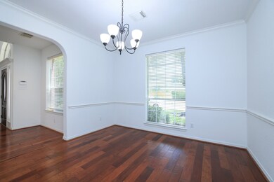 Formal dining offers crown and chair molding.