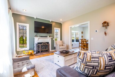 Living room with fireplace