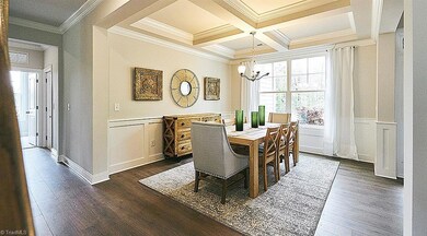 Coffered Ceiling in Dining Room 