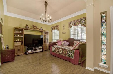Formal dining currently being used for second living area...versatile space.