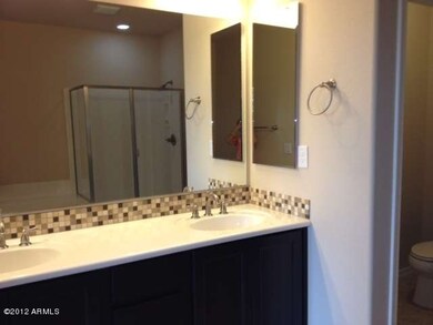 Master bath - Stone backsplash