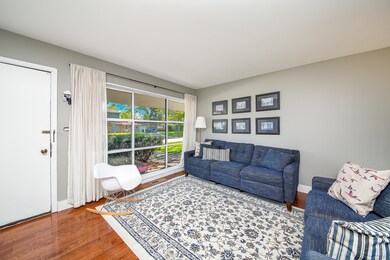 Large front window filling room with natural light