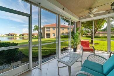 Patio view showing large distance from neighboring building.  Also visible are the electric shutters.